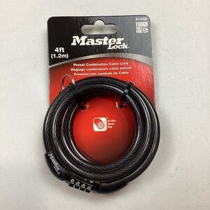 Master Lock Combination 4 Foot Cable Bike Bicycle Lock - Black